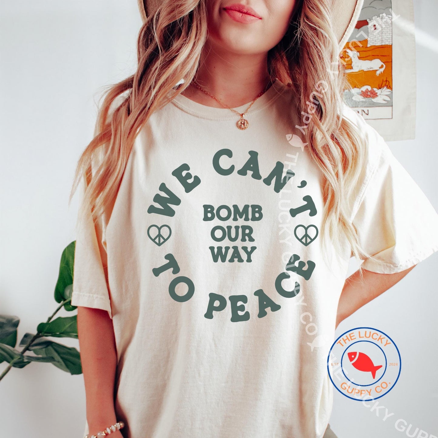 We Can't Bomb Our Way to Peace Unisex TShirt, Fund Schools Not Wars, Peace is Patriotic, Not Our War, Power to the Peaceful, Love is Greater