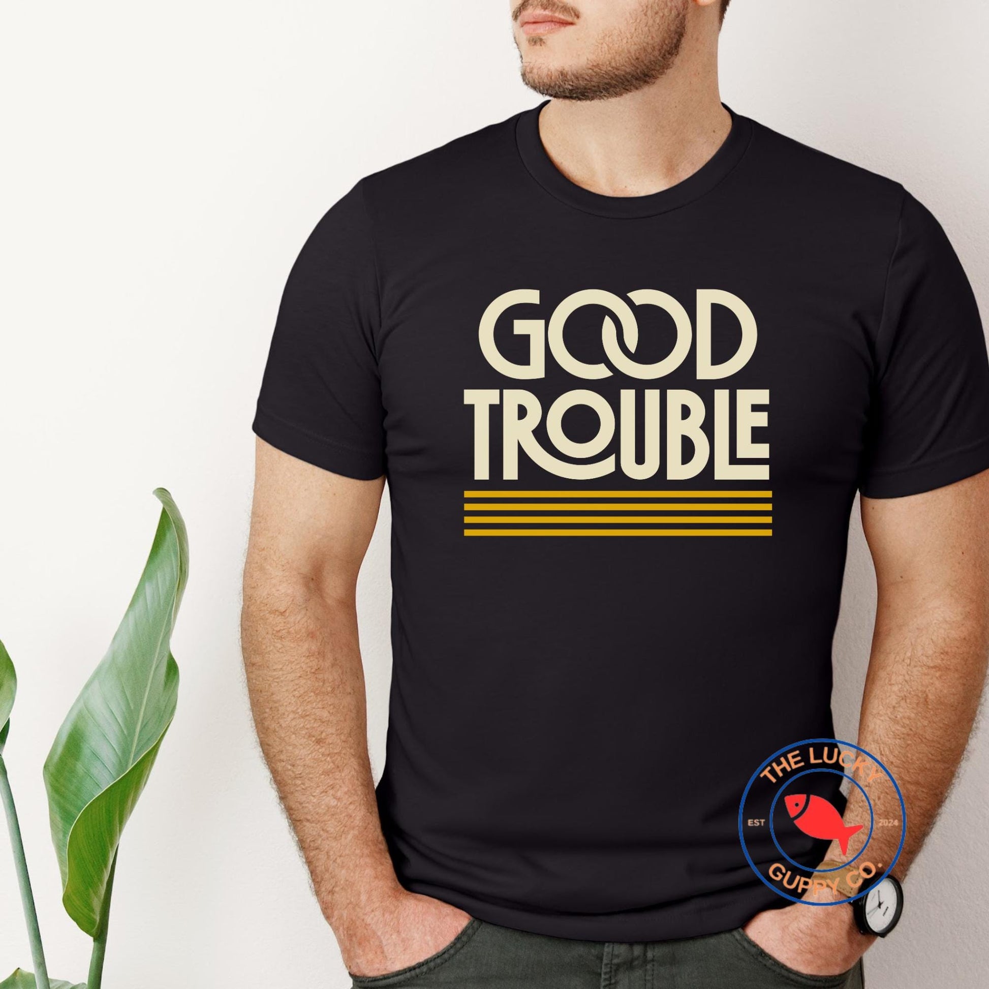 Good Trouble Unisex T-Shirt, No Kings in America, Resist Fascism Shirt, Freedom Democracy Truth FDT shirt, Rebel Rouser Protest T-Shirt