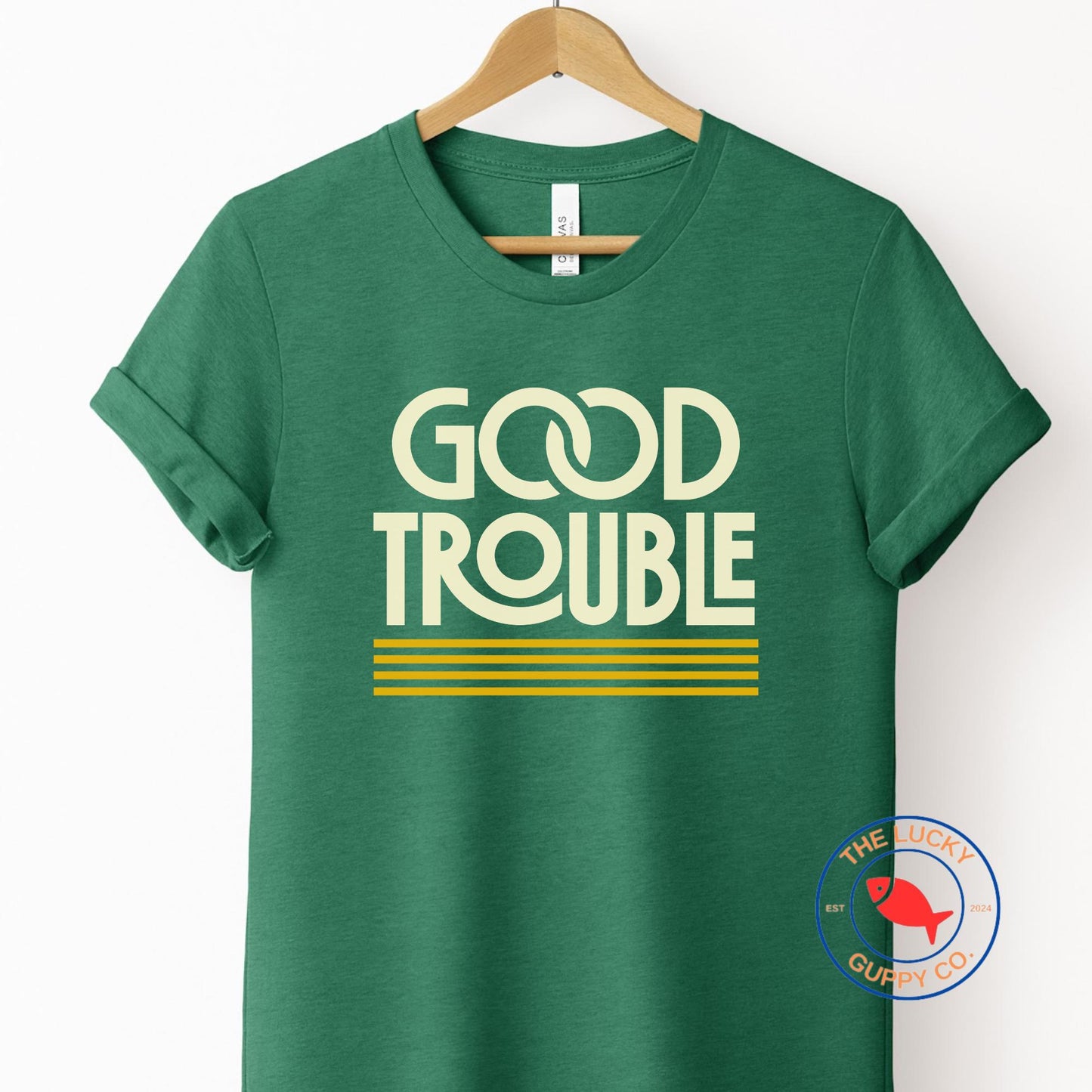 Good Trouble Unisex T-Shirt, No Kings in America, Resist Fascism Shirt, Freedom Democracy Truth FDT shirt, Rebel Rouser Protest T-Shirt