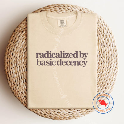 Radicalized by Basic Decency Minimalist TShirt, Make Empathy Great Again, Caring About other People is not Political, Be a Kind Human Shirt