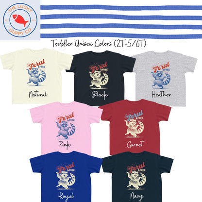 Feral and Free Liberal Kids Fourth of July Shirt, Raise Kind Humans, Cool Kids Like Democracy, Future Democrat Voter, Social Justice Kids