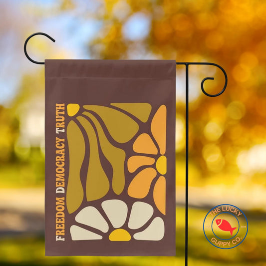 Freedom Democracy Truth Subtle FDT Fall Liberal Boho Flag, Pumpkin Spice and Equal Rights, Smash the Patriarchy, They Didn't Burn Witches