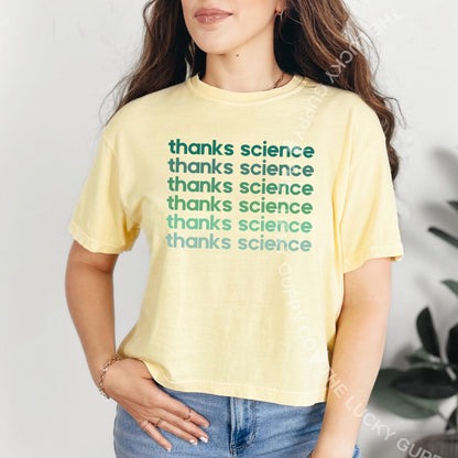 Thanks Science Womens Boxy Crop TShirt, Got Measles Me Neither, RFK Jr is a Disease, In Science We Trust, Women in Science Gift, fund NIH