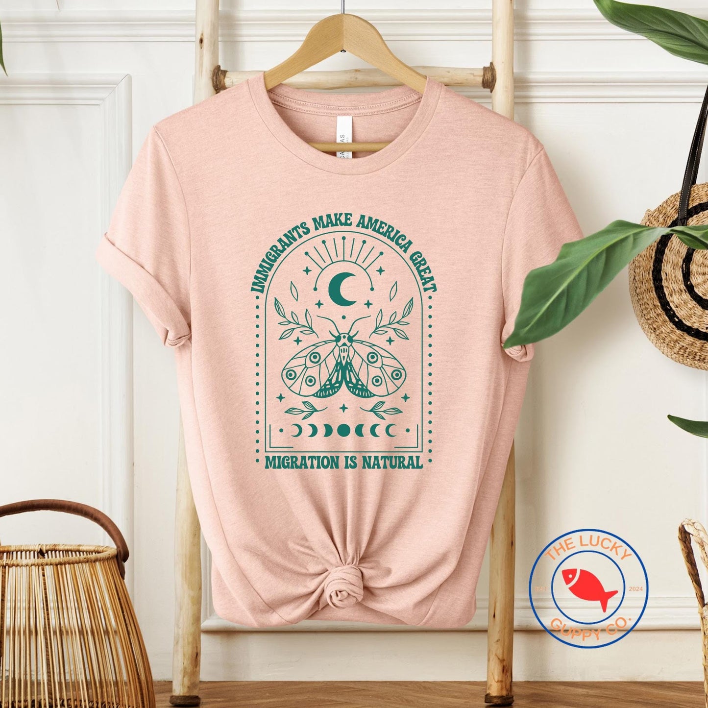 Immigrants Make America Great Unisex TShirt, Abolish ICE Shirt, Due Process is Law, Big Fan of Human Rights, No Human is Illegal Boho Shirt