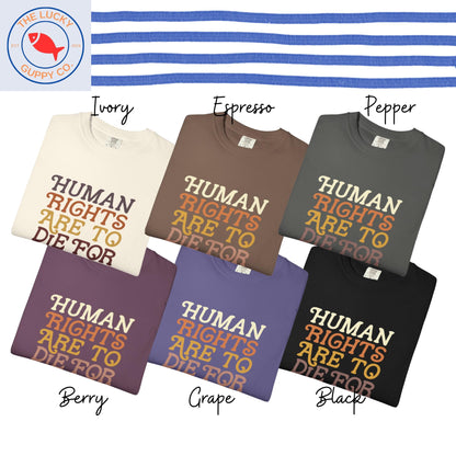 Human Rights are to Die For Unisex TShirt, Pumpkin Spice Equal Rights, Defend Equality, Liberal Halloween Shirt, Leftist Thanksgiving Retro