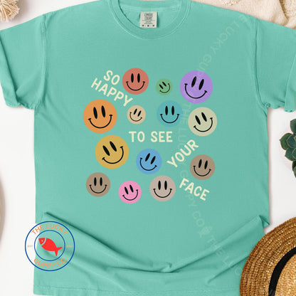 So Happy To See Your Face Diversity Unisex TShirt, Subtle Liberal Educator Shirt, Welcome Back to School Teacher Shirt, Support Diversity