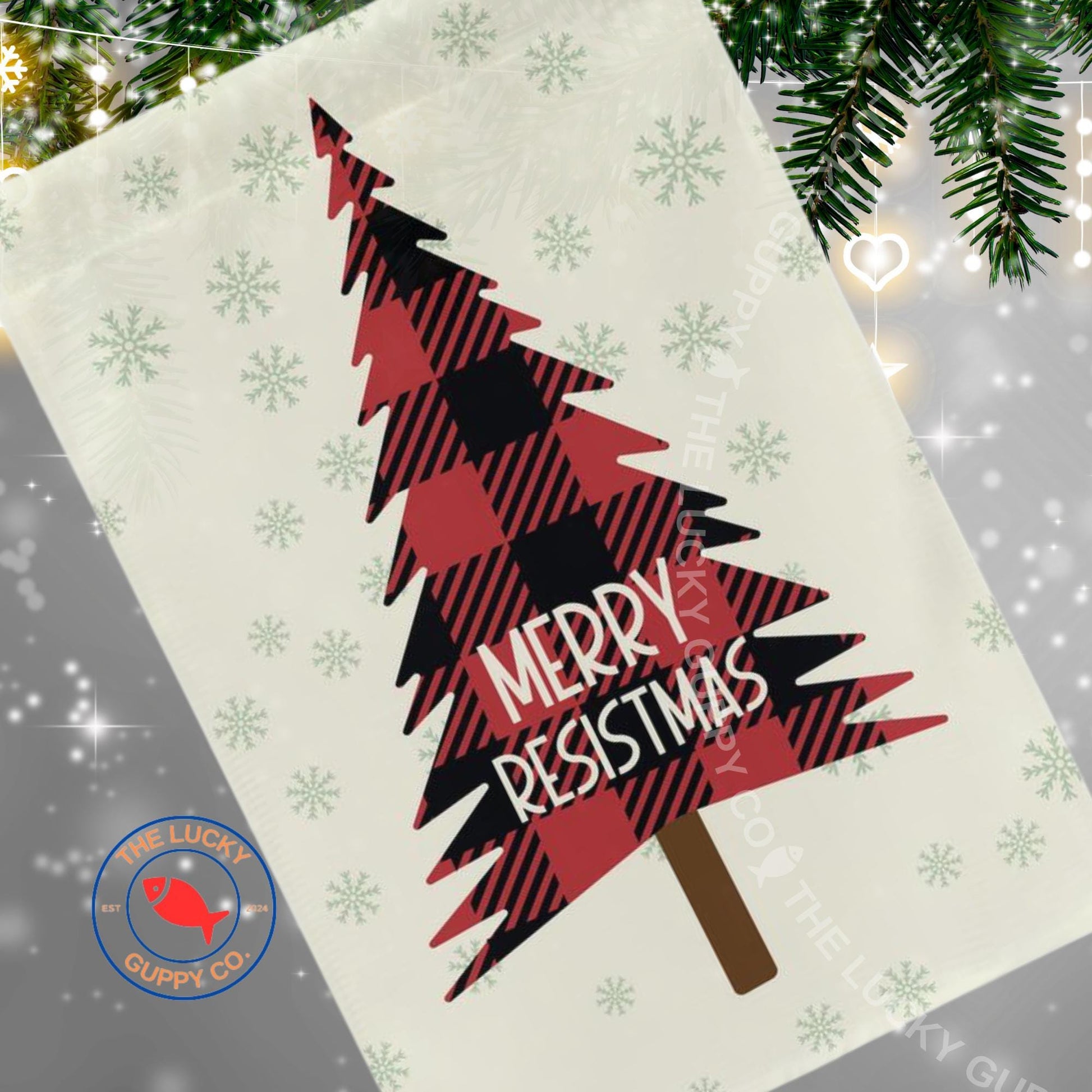 Merry Resistmas Christmas Tree Flag, All I Want for Christmas is Democracy, Holiday Lights Equal Rights, Jesus was a liberal immigrant Sign