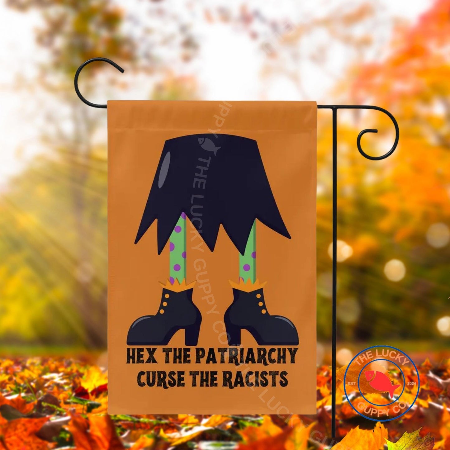 Hex the Patriarchy Halloween Flag: Defend Equality Yard Sign