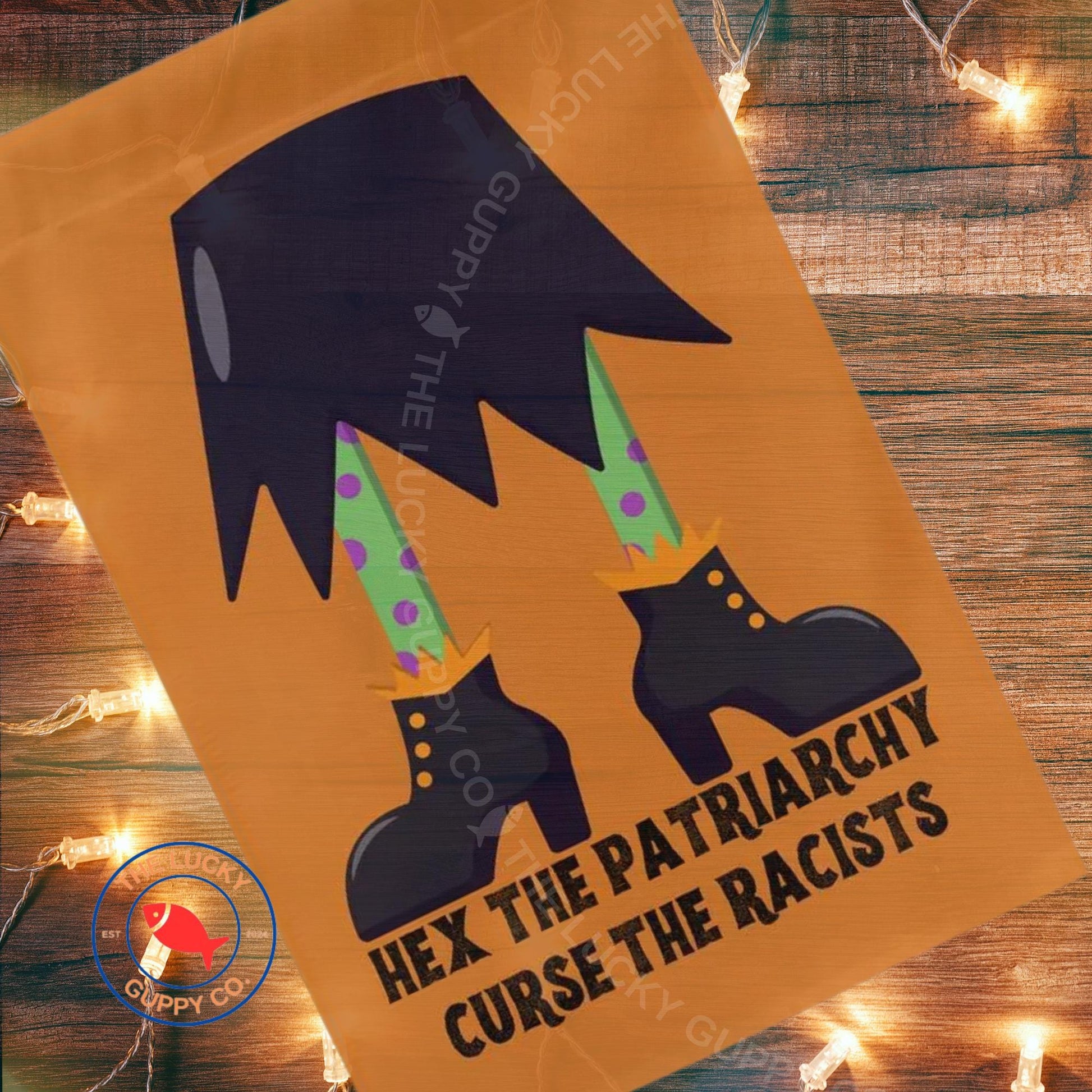 Hex the Patriarchy Halloween Flag: Defend Equality Yard Sign