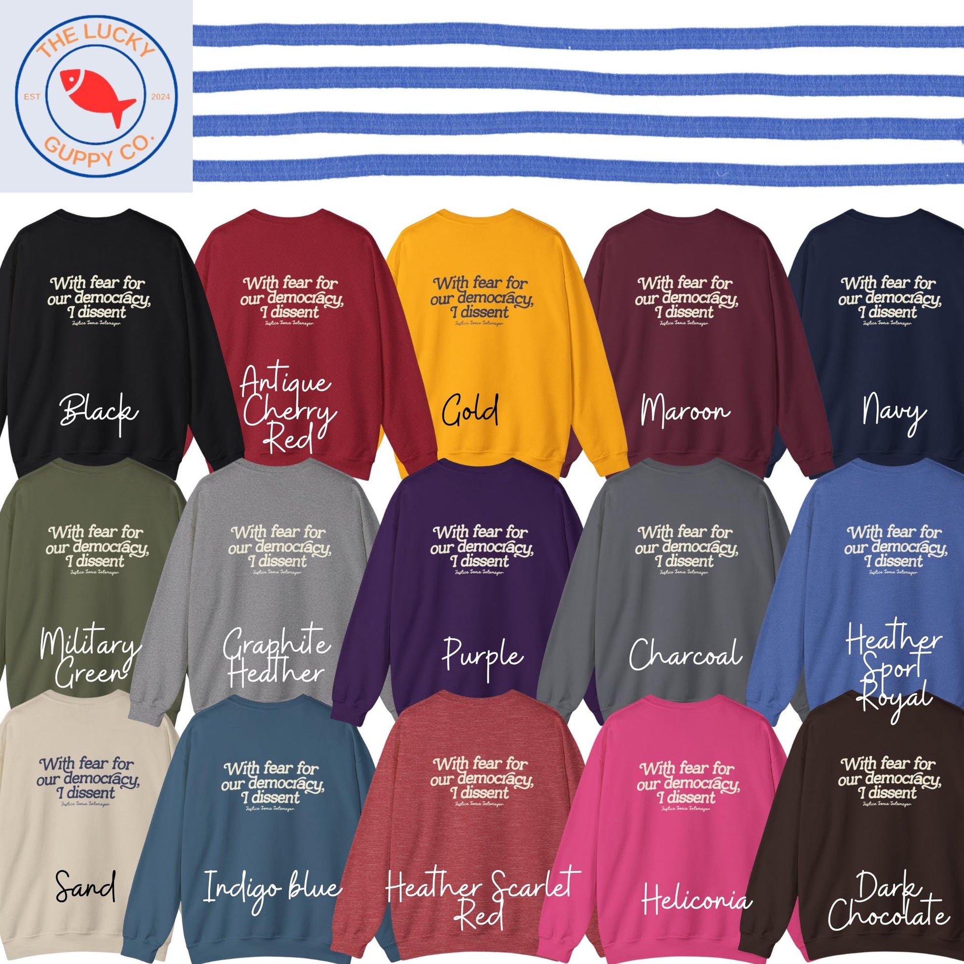 With Fear for Our Democracy I Dissent Unisex Sweatshirt, When Injustice Becomes Law Resistance Becomes Duty, Dissent is Patriotic,Subtle FDT