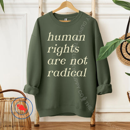 Human Rights are Not Radical Unisex Sweatshirt, Caring About Others is Not Political, Practice Radical Empathy, Big Fan of Equal Rights Tee