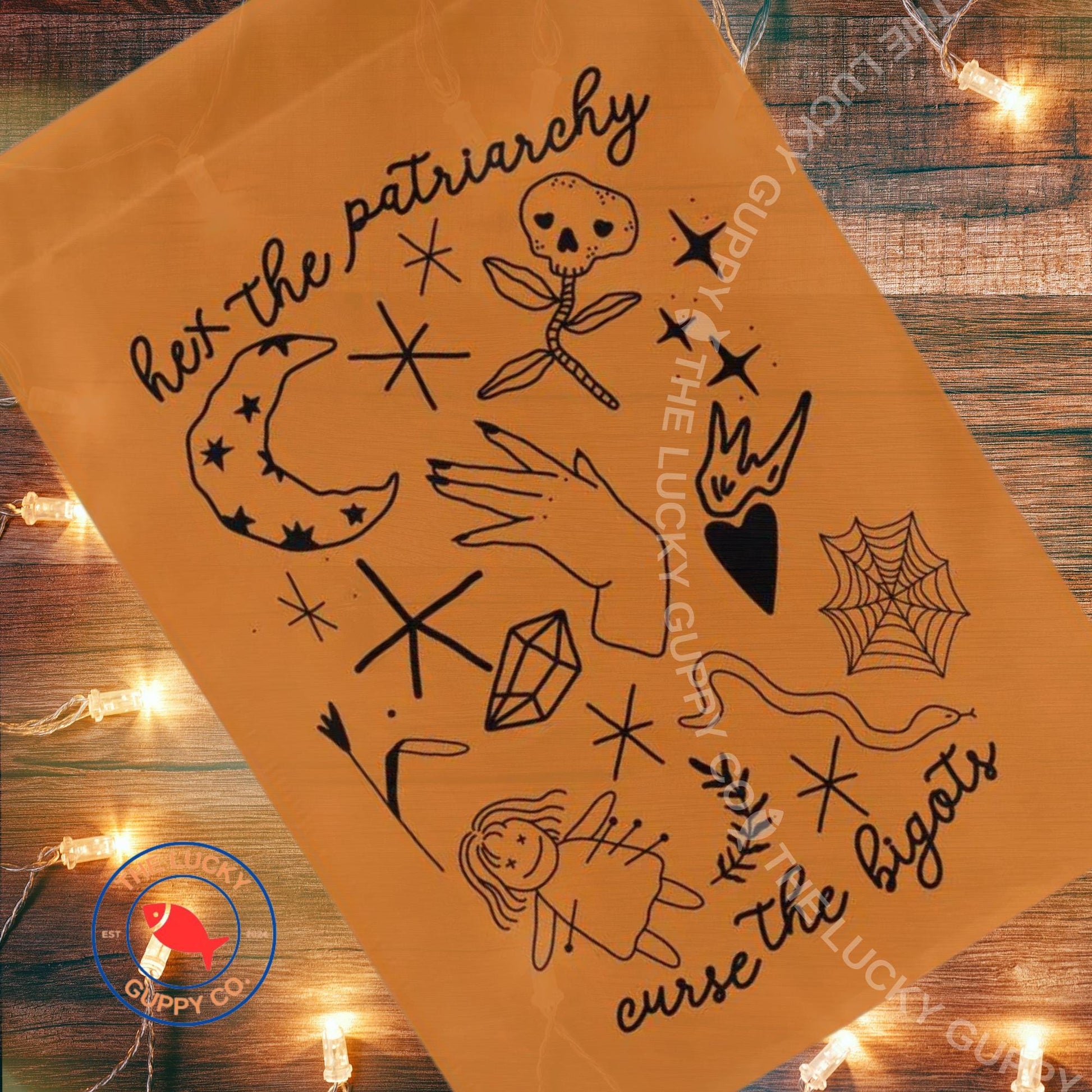 Hex the Patriarchy Curse the Bigots Liberal Garden Flag, Leftist Halloween Flag, Democracy is Dying, Fall of the Patriarchy, Feminist Witch