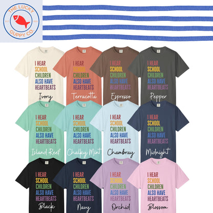 School Children Have Heartbeats Too Unisex TShirt, Moms Demand Action, Protect Kids not Guns, Liberal Pro Life TShirt, Ban Assault Rifles