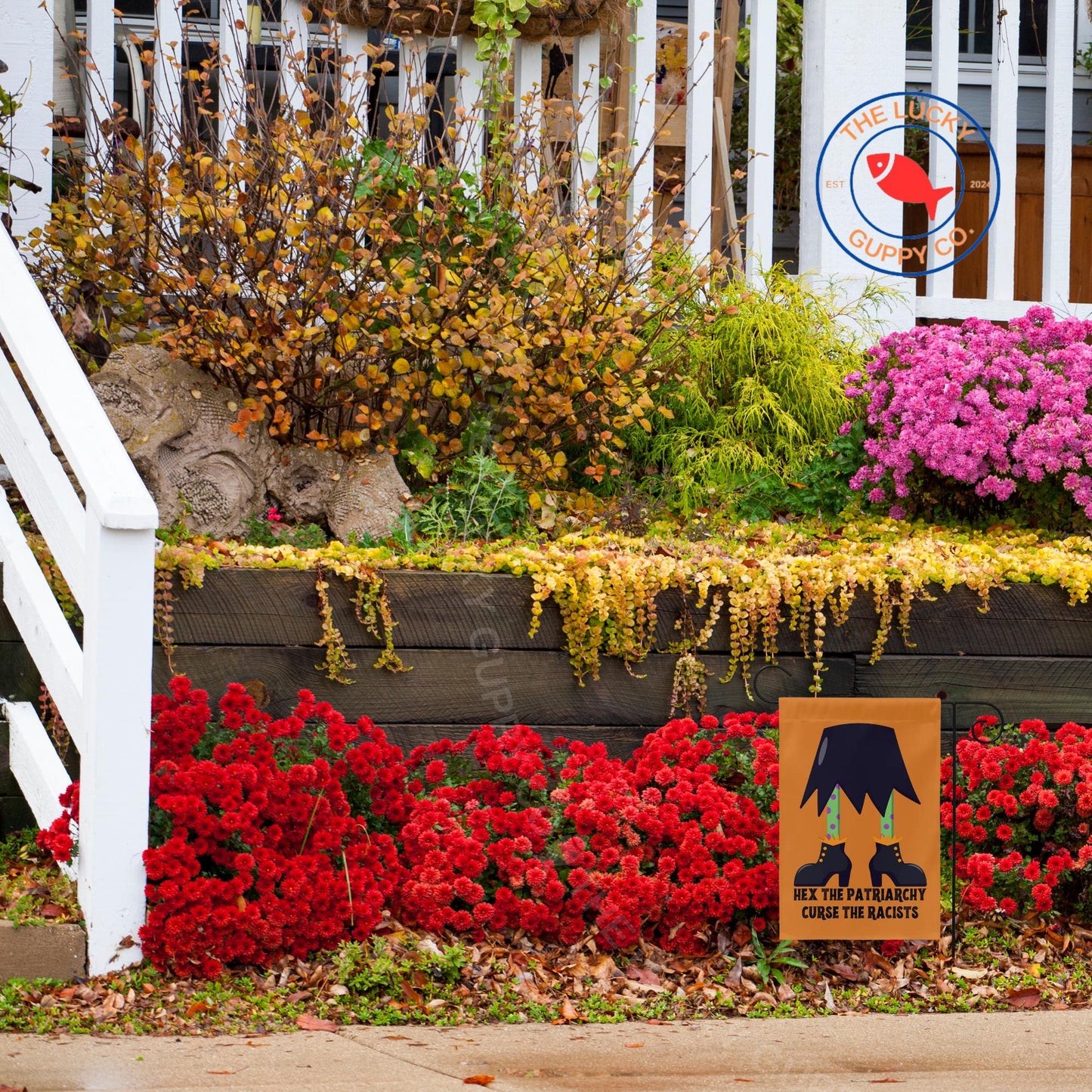 Hex the Patriarchy Halloween Flag: Defend Equality Yard Sign