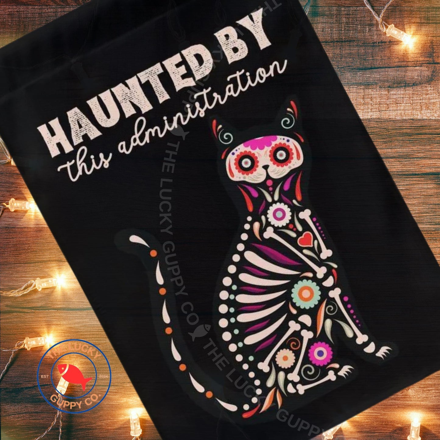 Haunted by This Administration Liberal Halloween Garden Flag, Fall of the Patriarchy, Feminist Witch Sign, Anti Trump Yard Sign, Subtle FDT