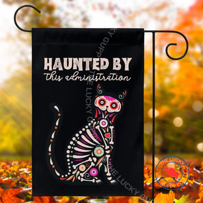 Haunted by This Administration Liberal Halloween Garden Flag, Fall of the Patriarchy, Feminist Witch Sign, Anti Trump Yard Sign, Subtle FDT