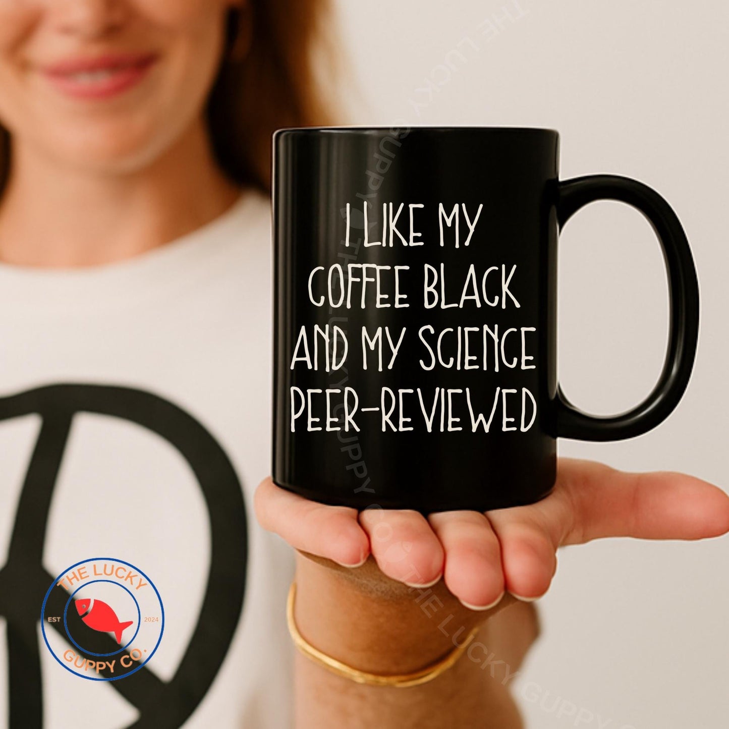 Pro Science Black Coffee Mug: Peer-Reviewed Design, 15oz