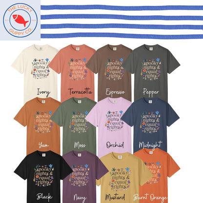 Spooky Nights and Equal Rights Unisex TShirt, My Favorite Season is the Fall of the Patriarchy, Fall Y'all Liberal Shirt, Fascism is Scary