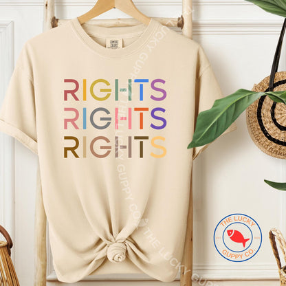 Rights Rights Rights Unisex T-Shirt, Support Neurodiversity, LGBTQ Pride Shirt, Protect the Dolls, Pro DEI Sweatshirt, Equality Hurts No One