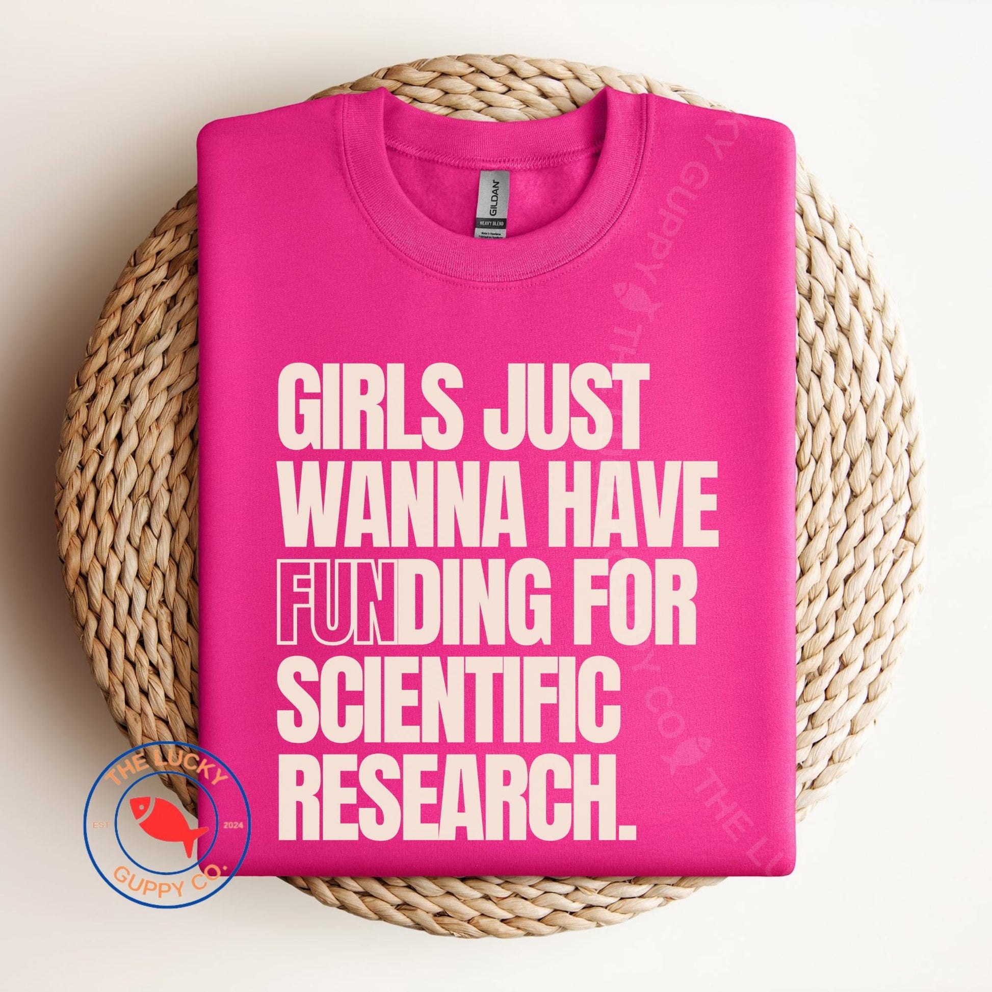 Girls Just Wanna Have Funding for Scientific Research Unisex Sweatshirt, Stand up for Science, In Science we Trust, Steminist Shirt, Pro Vax
