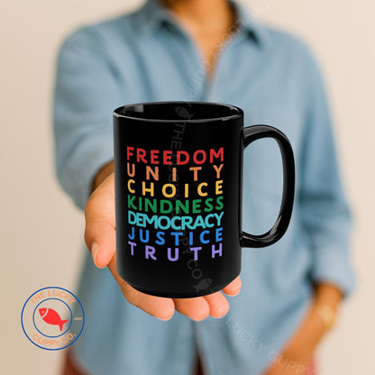 Subtle F Trump Liberal Coffee Mug, Hidden FDT Gift, Liberal Coffee Mug, Anti Trump Coffee Cup, Stand Up For Science, Burn the Patriarchy