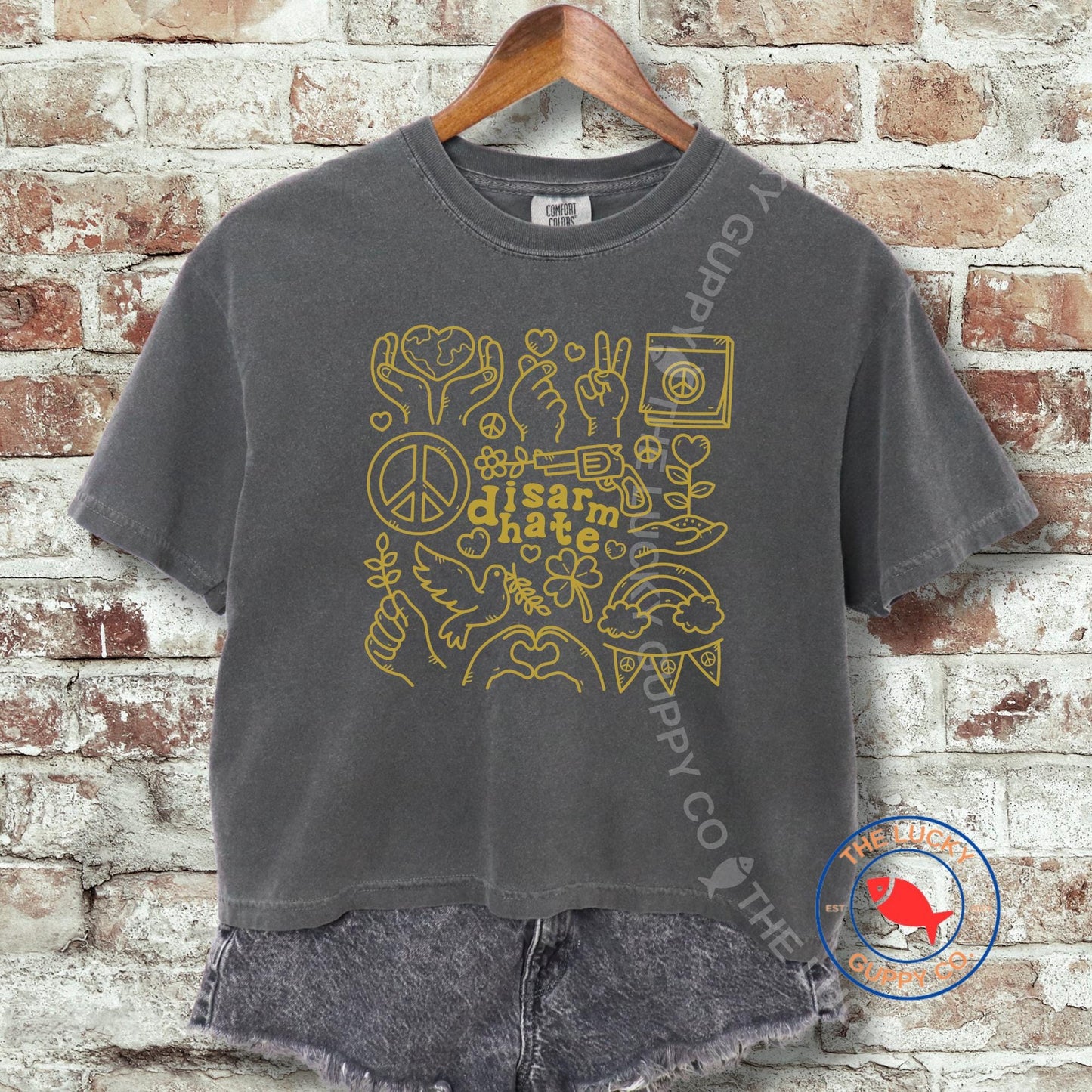 Disarm Hate Womens Boho Boxy T-Shirt, Protect Kids Not Guns, Moms for Sensible Gun Control, Ban Assault Rifles Not Books, End Violence Now