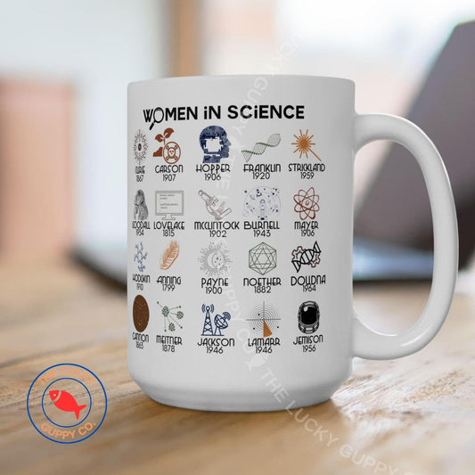 Women In Science Ceramic Mug | Pro Science Gift| | Steminist Coffee Mug | Stand up for Science Sign | Science Doesn't Care What You Believe