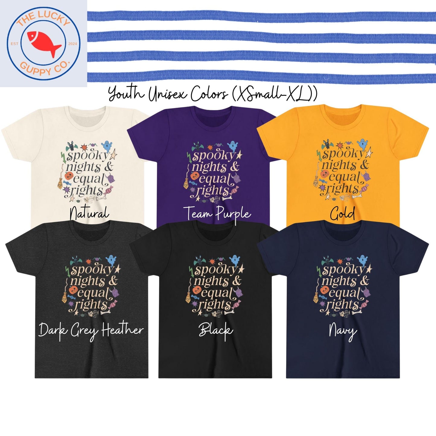 Spooky Lights and Equal Rights Youth and Toddler T-Shirt, Liberal Kids Shirts, Youth Autumn Shirt, Fascism is Scary, Anti Trump Halloween