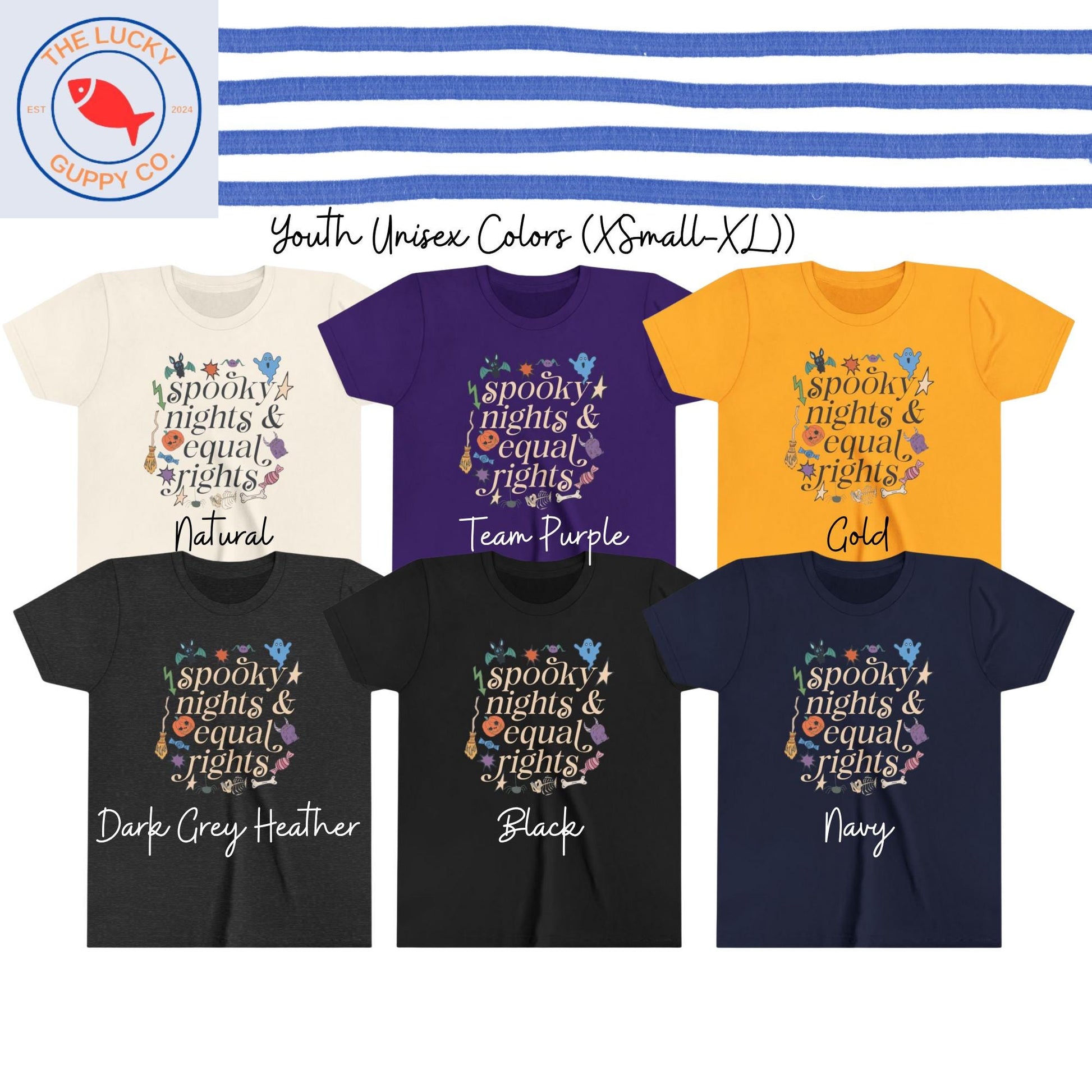 Spooky Lights and Equal Rights Youth and Toddler T-Shirt, Liberal Kids Shirts, Youth Autumn Shirt, Fascism is Scary, Anti Trump Halloween