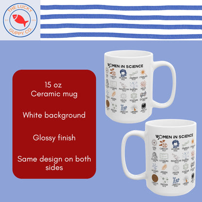 Women In Science Ceramic Mug | Pro Science Gift| | Steminist Coffee Mug | Stand up for Science Sign | Science Doesn't Care What You Believe