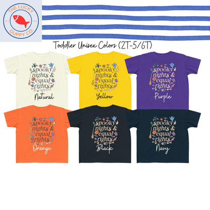 Spooky Lights and Equal Rights Youth and Toddler T-Shirt, Liberal Kids Shirts, Youth Autumn Shirt, Fascism is Scary, Anti Trump Halloween