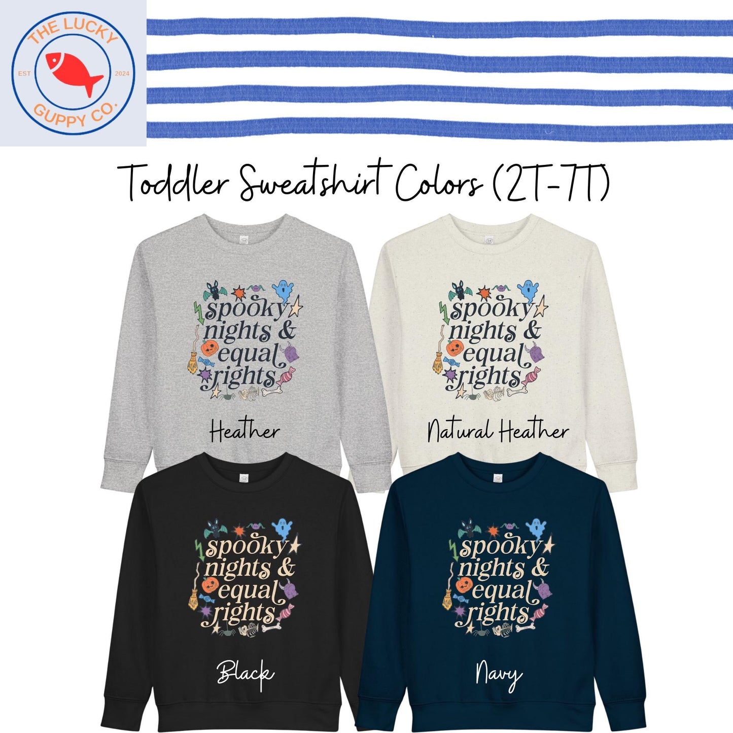 Spooky Nights and Equal Rights Youth Toddler Sweatshirt, Kids Halloween Shirt, Raise Kind Humans, Kids Liberal Protest T-Shirt, Subtle FDT