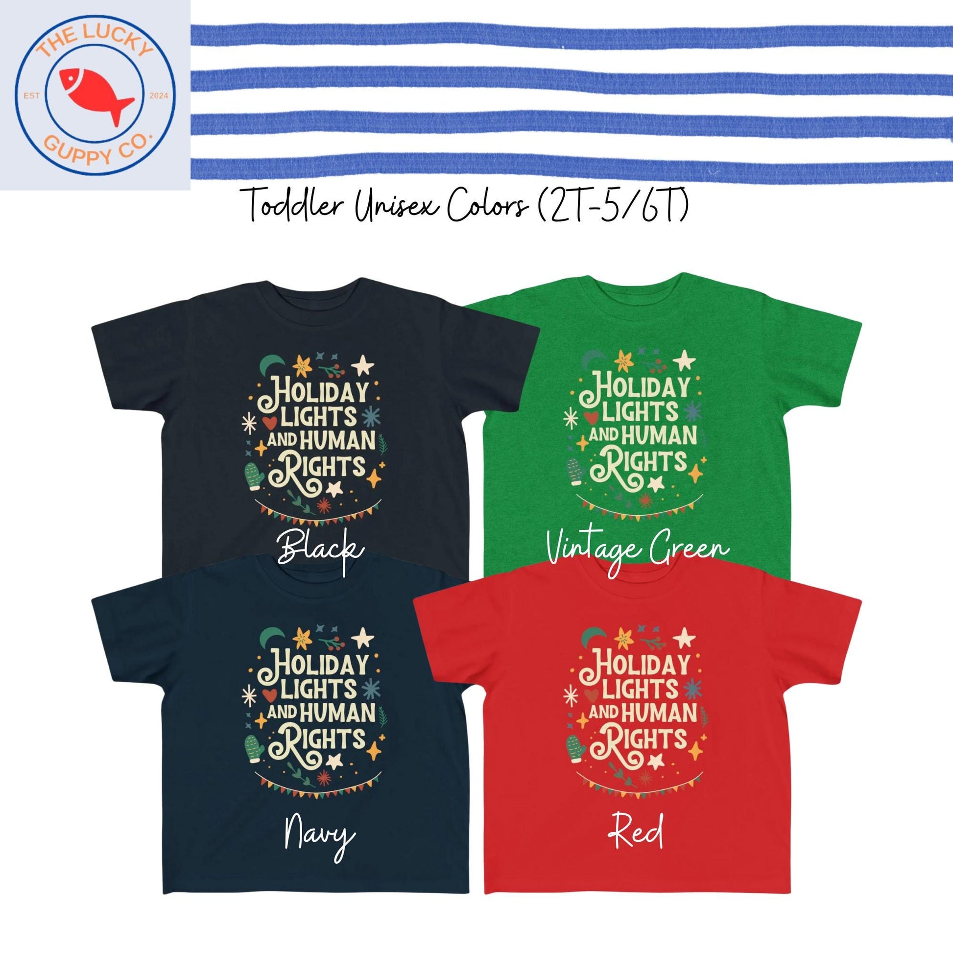 Holiday Lights and Human Rights Youth T-Shirt, Liberal Kids Shirt, LGBTQ Christmas, Toddler Social Justice Shirt, Make Good Trouble Shirt