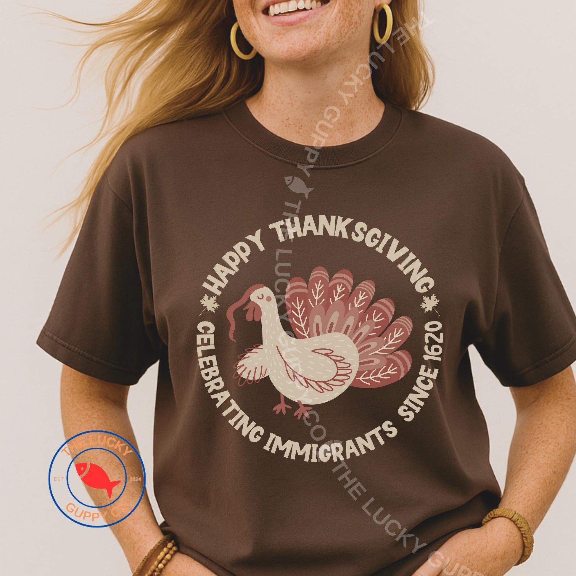 Celebrating Immigrants Since 1620 Thanksgiving Unisex T-Shirt, Subtle FDT Shirt, Turkey Thighs and Equal Rights, Liberal Thanksgiving Tee