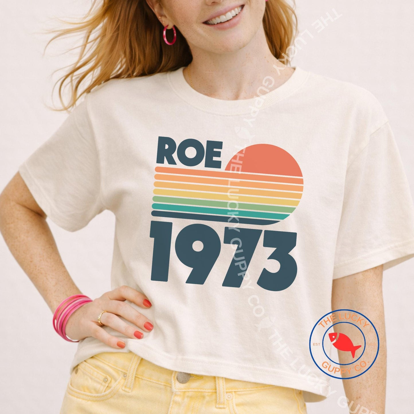 Roe 1973 Womens Boxy T-Shirt: Abortion is Healthcare, Women's Rights are Human Rights, Bans off Our Bodies, Mother By Choice For Choice