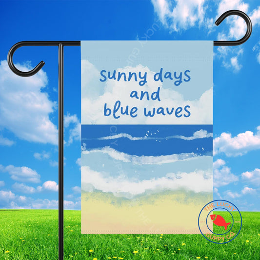 Sunny Days Blue Waves Subtle Anti-Trump Election Flag: Vote Democratic, Stand up for Democracy and Fight Fascism