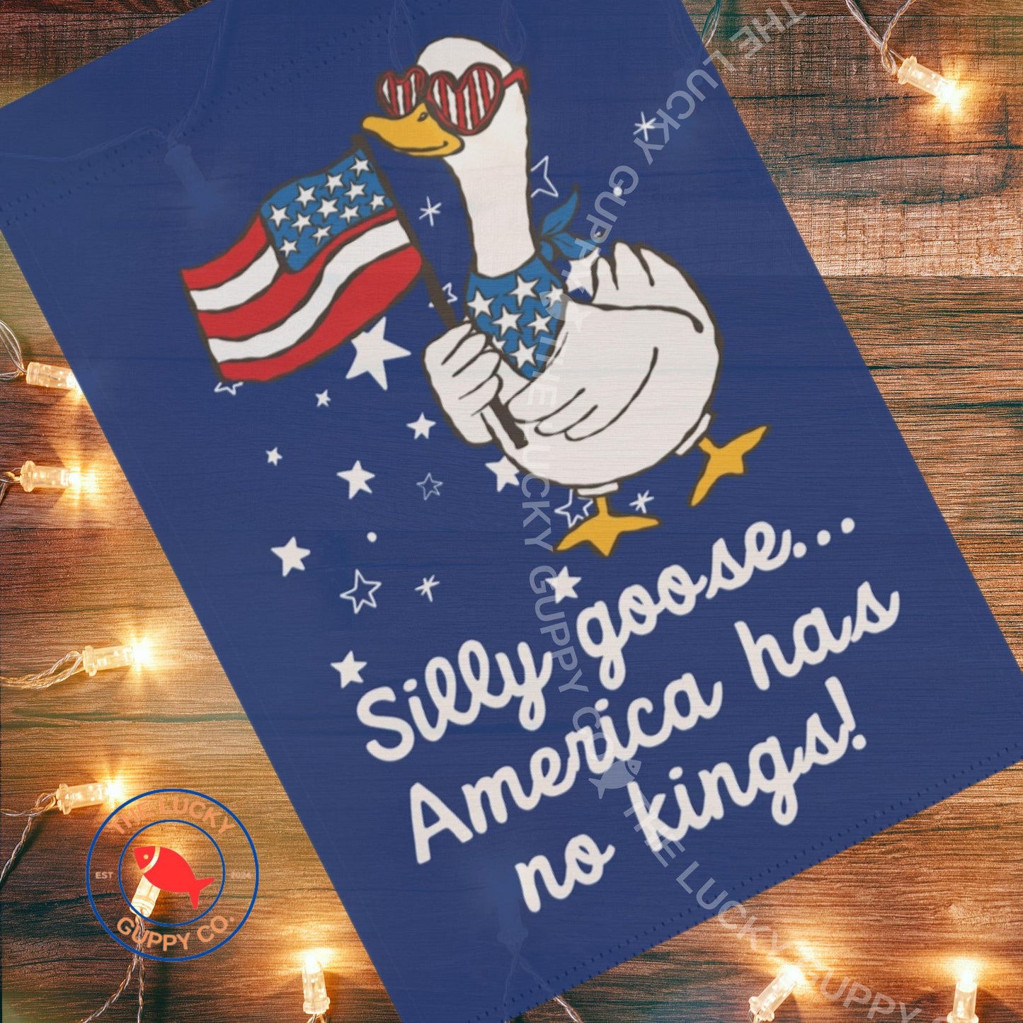 Silly Goose Liberal Independence Day Flag: No Kings Since 1776, Stars Stripes and Equal Rights, Anti Trump Patriotic Yard Decor