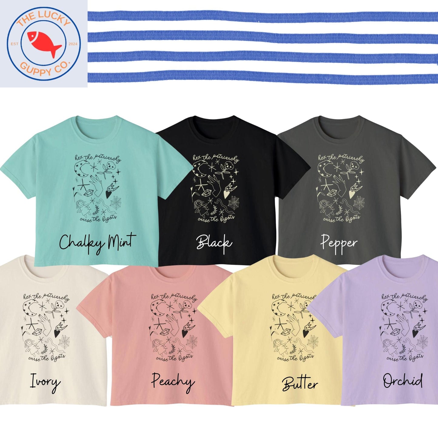 Hex the Patriarchy Curse the Bigots Womens Boxy T-Shirt: Liberal Halloween Tee, They Didn't Burn Witches