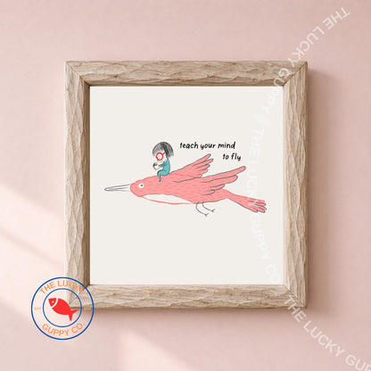 Whimsical Reading Children's Wall Art: Readers and Leaders, Read Banned Books Posters, Liberal Kids Room Art