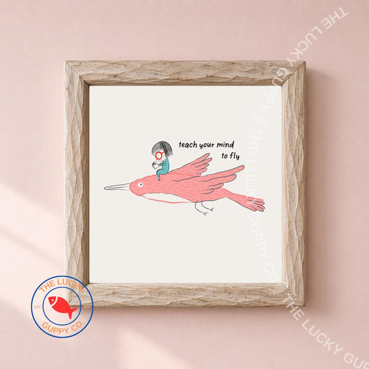 Whimsical Reading Children's Wall Art: Readers and Leaders, Read Banned Books Posters, Liberal Kids Room Art